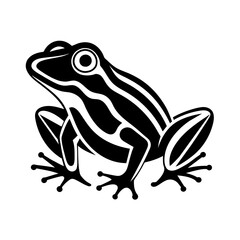  Simple and minimalist frog logo icon vector silhouette illustration 
