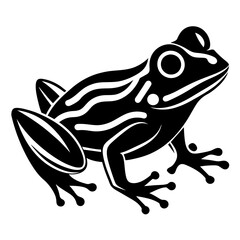  Simple and minimalist frog logo icon vector silhouette illustration 
