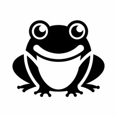  Simple and minimalist frog logo icon vector silhouette illustration 
