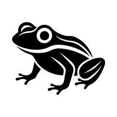  Simple and minimalist frog logo icon vector silhouette illustration 
