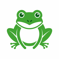 Simple and minimalist frog logo icon vector illustration 