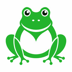 Simple and minimalist frog logo icon vector illustration 