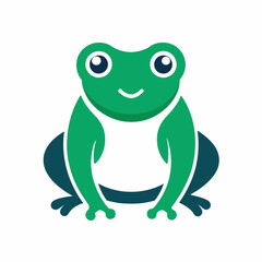 Simple and minimalist frog logo icon vector illustration 
