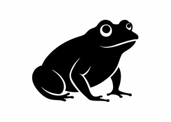 Vector illustration of toad silhouette 