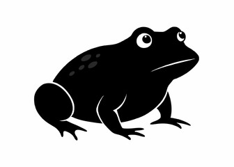 Vector illustration of toad silhouette 