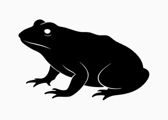 Vector illustration of toad silhouette 