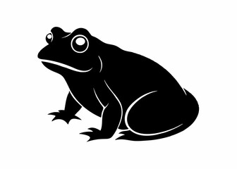 Vector illustration of toad silhouette 