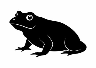 Vector illustration of toad silhouette 