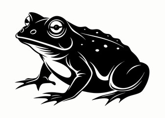 Vector illustration of toad silhouette 