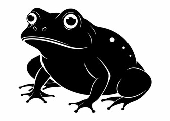 Vector illustration of toad silhouette 