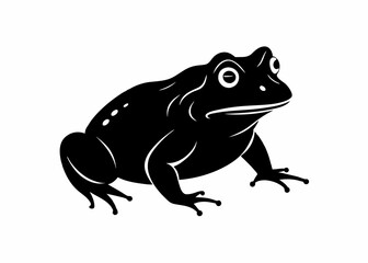Vector illustration of toad silhouette 
