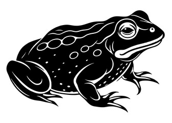 Vector illustration of toad silhouette 