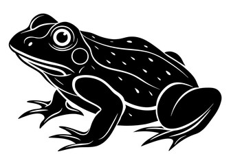 Vector illustration of toad silhouette 