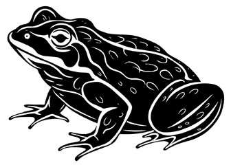 Vector illustration of toad silhouette 