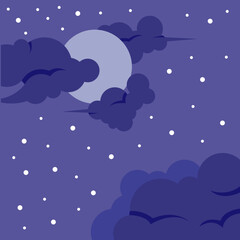 Flat Sky Illustration Element