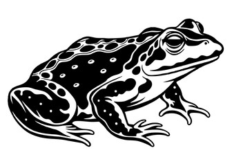 Vector illustration of toad silhouette 