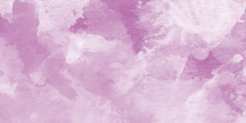 brush painted watercolor abstract painting vector background, fresh and blurry pink cloud sky on art graphics, creative colorful modern pink paper, Soft and cloudy watercolor stain of pink paint.