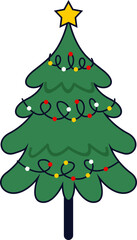 Christmas Tree Illustration Element