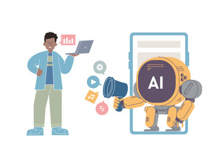 AI in social media artificial intelligence automated interaction chat bot mobile for marketing