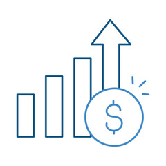 Illustrate wealth accumulation with an icon representing compound interest, symbolizing the growth of investments and savings over time.