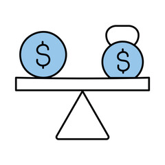 Illustrate wealth accumulation with an icon representing compound interest, symbolizing the growth of investments and savings over time. Ediatble Stroke.