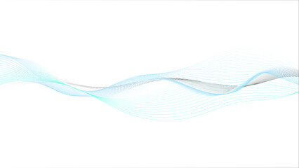 Abstract white background with blue wave line. Abstract blue wave lines on transparent background. Digital frequency track equalizer.