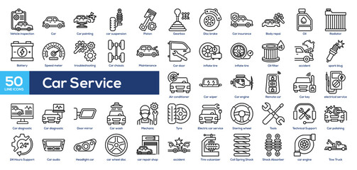 Car Service Icon Collection © kliwir art