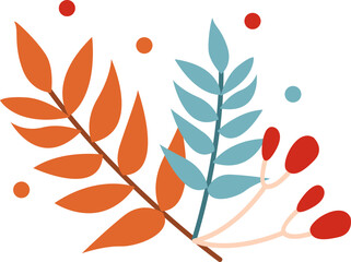 Autumn Leaves Illustration Element