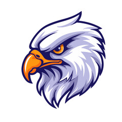 Obraz premium Falcon Head Mascot for Esports Team Logo Flat Color Vector