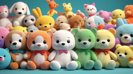 Immersing in the world of jolly plush buddies, where every squeeze and snuggle brings forth giggles and giggles of joy, Generative AI