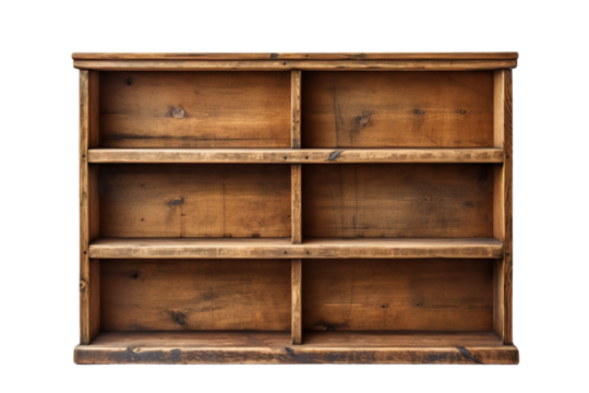 The Enchanted Wooden Quadrants on White or PNG Transparent Background.