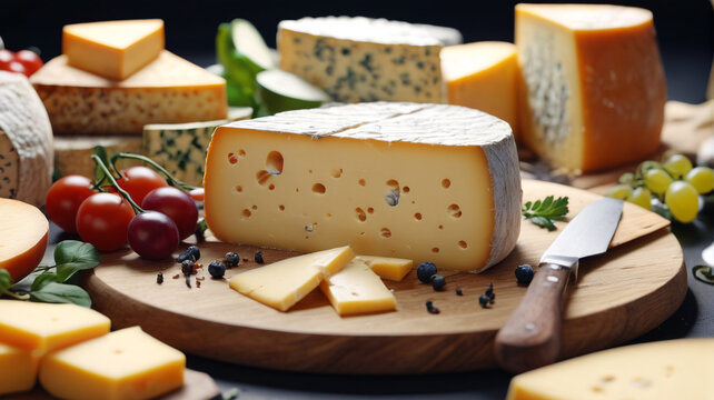 Savory Serenade: An Elegant Cheese Soiree with a Symphony of Tastes and Pairings, Generative AI