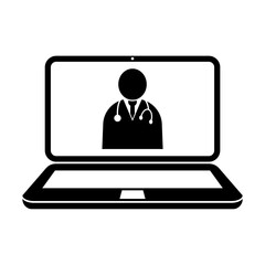 Telemedicine icon vector medical symbol for graphic design, logo, web site, social media, mobile app, ui illustration