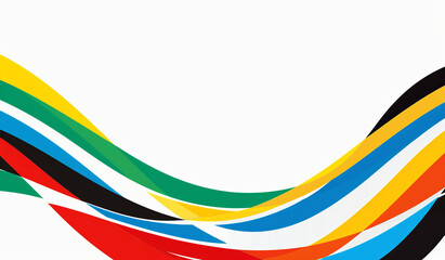 Abstract colorful curved flowing lines background