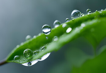 Glistening Canvas: A Raindrop's Reflection of Life