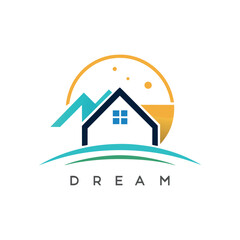 house logo concept, vector art illustration