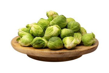 The Brussel Sprout Symphony on White or PNG Transparent Background.