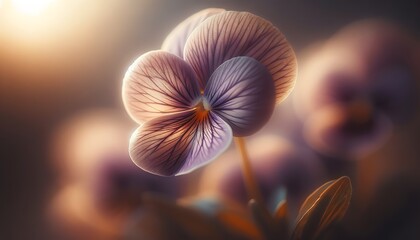  A close-up image of a single Pansy flower