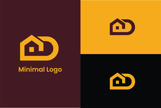 letter CD real estate company logo, letter C home icon logo, letter C modern real estate logo, letter CD luxury logo, logomark
