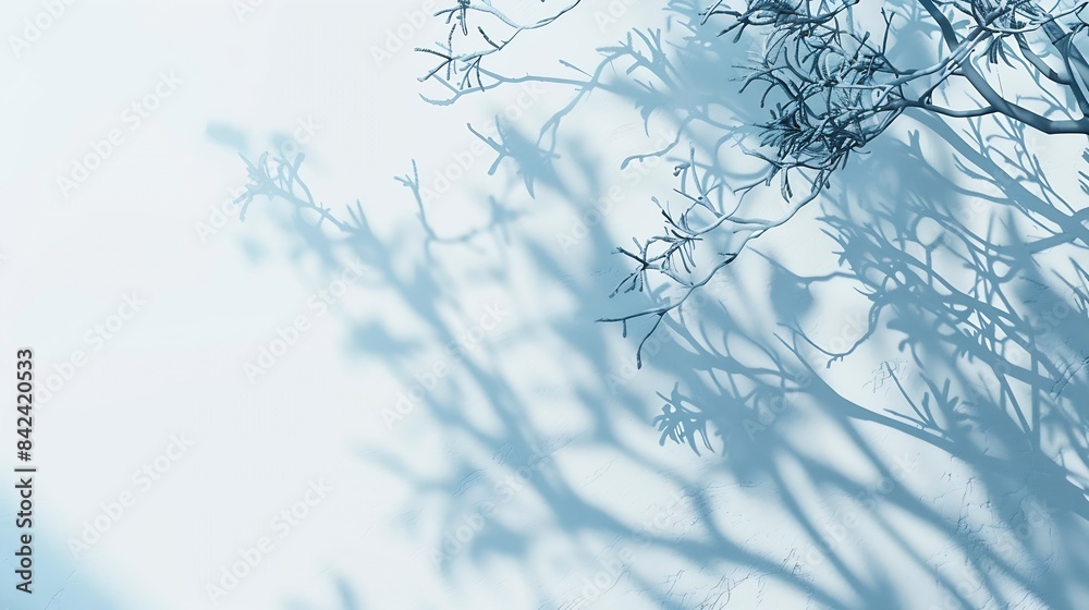 Poster minimalistic abstract gentle light blue background for product presentation with light and intricate