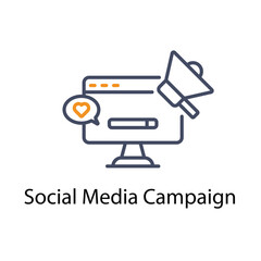 Social Media Campaign vector icon