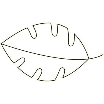 outline leaf simple design clip art preview