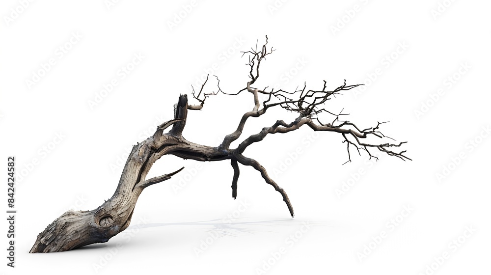 Poster Dead tree isolated on a white background clipping  path : Generative AI
