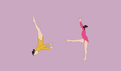 Fototapeta premium woman gymnastic