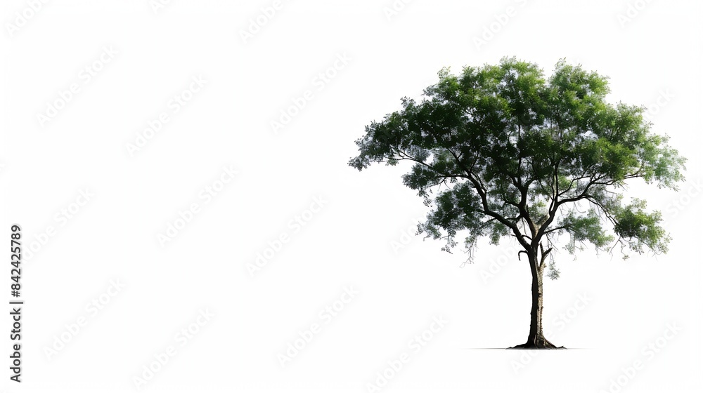 Poster isolated tree on white background : generative ai