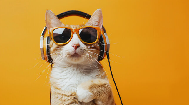 Cat with glasses outlet