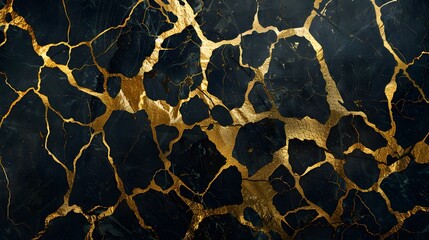 black and gold marble stone background