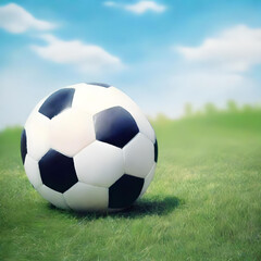 Fototapeta premium soccer ball on grass