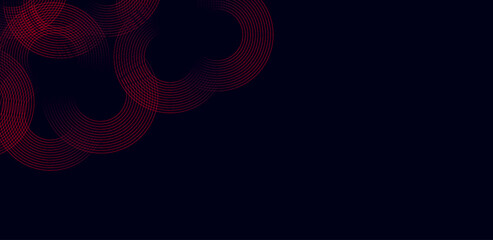 Abstract dark blue minimal vector background. Long banner business template with dynamic wavy gradient line.	