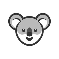 Vector illustration EPS 10 minimalist Koala logo vector art illustration with a Koala icon logo